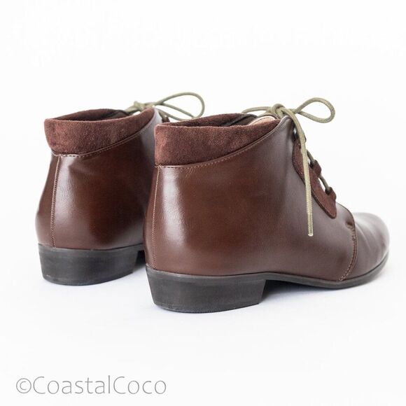 Chelsea Crew Felix Brown Lace up Ankle Bootie 8, Retro Cowgirl Vintage Festival - Picture 5 of 10